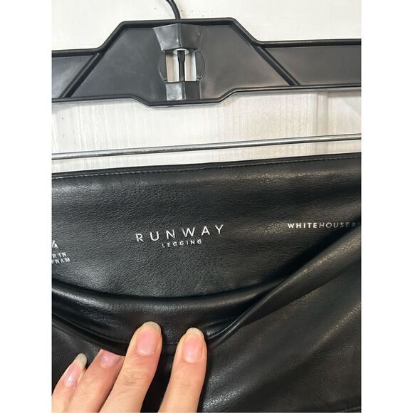 White House black market black faux leather legging size 4 - Picture 2 of 5